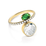 Tourmaline Eternity Shaker Ring Rings - Moritz Glik diamonds Kaleidoscope Colors Core