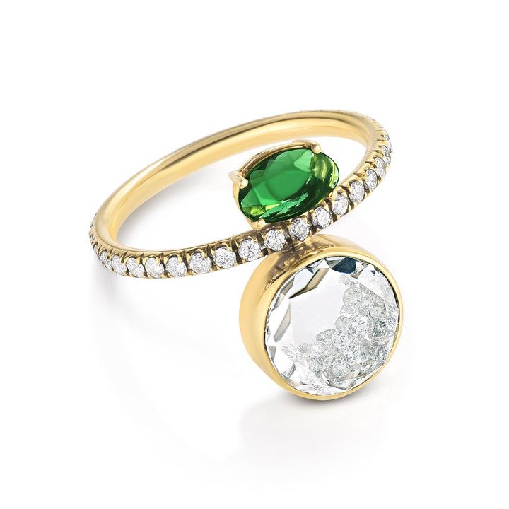 Tourmaline Eternity Shaker Ring Rings - Moritz Glik diamonds Kaleidoscope Colors Core