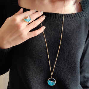 Turquoise Shaker Pendant Necklaces - Moritz Glik other gemstones Kaleidoscope Colors
