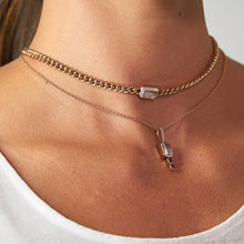 Load image into Gallery viewer, Unidinho Curb Chain Choker Necklaces - Moritz Glik Curb Chain diamonds Apura
