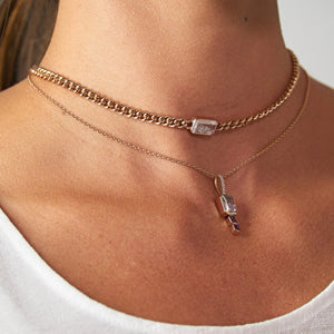 Unidinho Curb Chain Choker Necklaces - Moritz Glik Curb Chain diamonds Apura