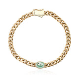 Unidinho Emerald Bracelet Bracelets - Moritz Glik Curb Chain emeralds Apura