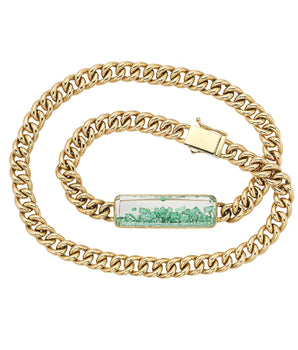 Unido Double Wrap Bracelet Bracelets - Moritz Glik Curb Chain emeralds Apura