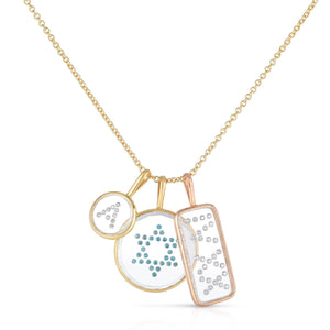 Vitrô 4:20 Roman Tag Necklaces - Moritz Glik Customize Yours diamonds Charms