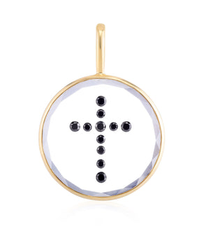 Vitrô Cross Charm - Large Necklaces - Moritz Glik Charms Customize Yours black diamond