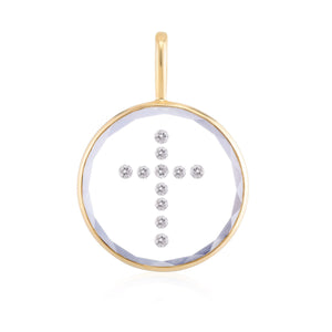 Vitrô Cross Charm - Large Necklaces - Moritz Glik Charms Customize Yours black diamond