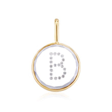 Load image into Gallery viewer, Vitrô Diamond Initial Charm - Medium Necklaces - Moritz Glik Charms Customize Yours black diamond
