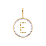 Vitrô Diamond Initial Charm - Medium Necklaces - Moritz Glik Charms Customize Yours black diamond
