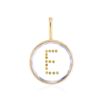 Vitrô Diamond Initial Charm - Medium Necklaces - Moritz Glik Charms Customize Yours black diamond