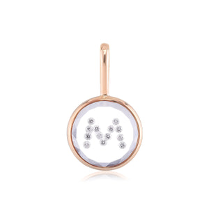 Vitrô Initial Charm - Small Necklaces - Moritz Glik Charms Customize Yours black diamond