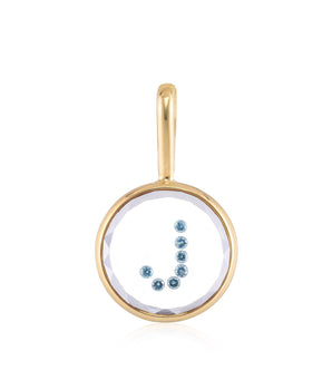 Vitrô Initial Charm - Small Necklaces - Moritz Glik Charms Customize Yours black diamond