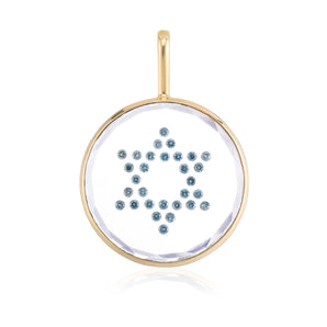 Vitrô Star of David Charm - Large Necklaces - Moritz Glik Charms Customize Yours black diamond