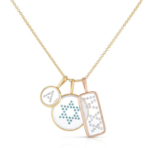 Vitrô Star of David Charm - Large Necklaces - Moritz Glik Charms Customize Yours black diamond