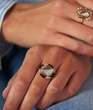 Volante Ring Rings - Moritz Glik diamonds Enamel Apura