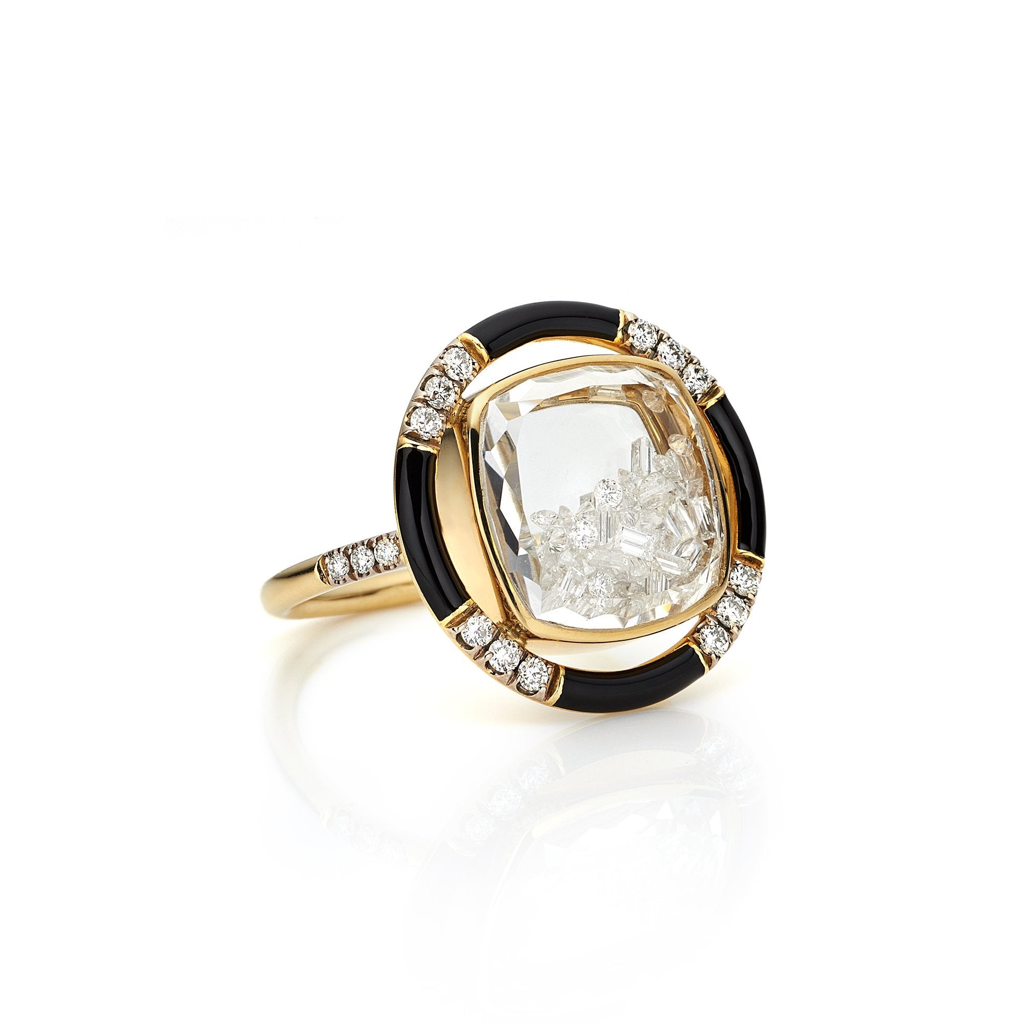 Ring Volarant Volante Ring with diamonds in 18k Gold - Moritz Glik