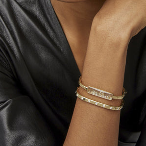 Yellow Diamond Shaker Bangle Bracelets - Moritz Glik diamonds Kaleidoscope Colors Core