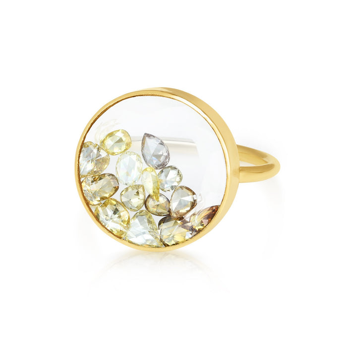 Yellow Diamond Shaker Ring Rings - Moritz Glik diamonds fall edit Core